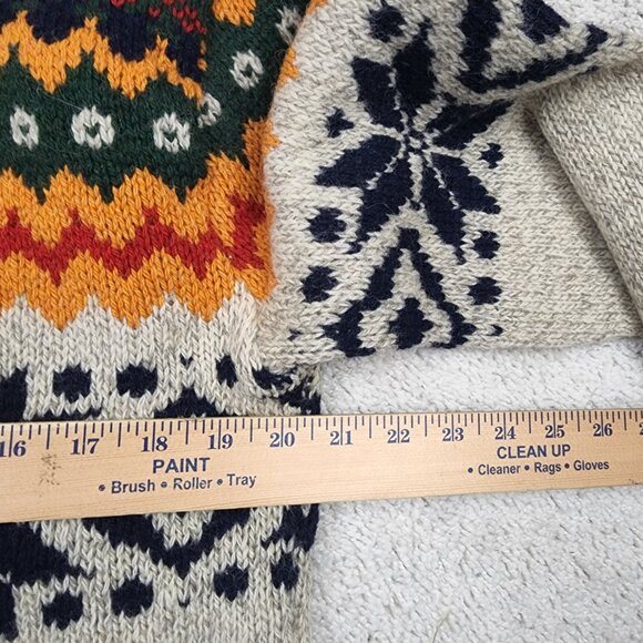 Eddie Bauer Vintage VTG Ski Christmas Heavyweight Wool Sweater Mens Size Large L - Picture 6 of 6